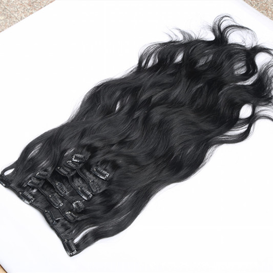 Virgin human hair clip in extensions,clip in human hair extension, long human hair clip in hair extensions for women HN214